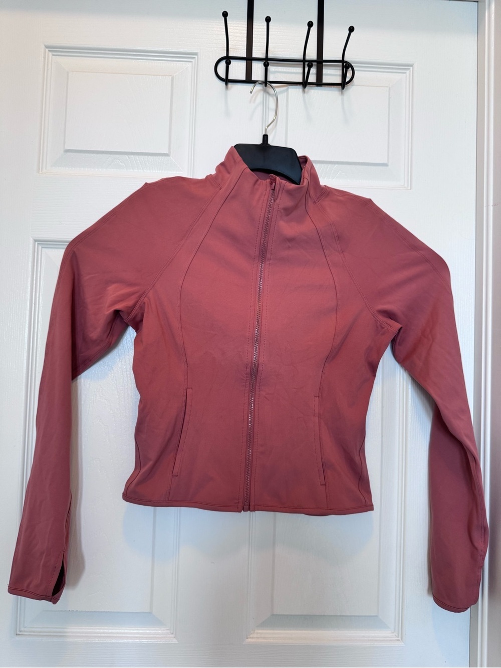 Yogalicious Dusty Rose Full-Zip Bomber Jacket